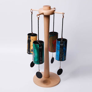 Zaphir Chime Set of 4 with Zenmotion Spin Rotating Chime Stand -
