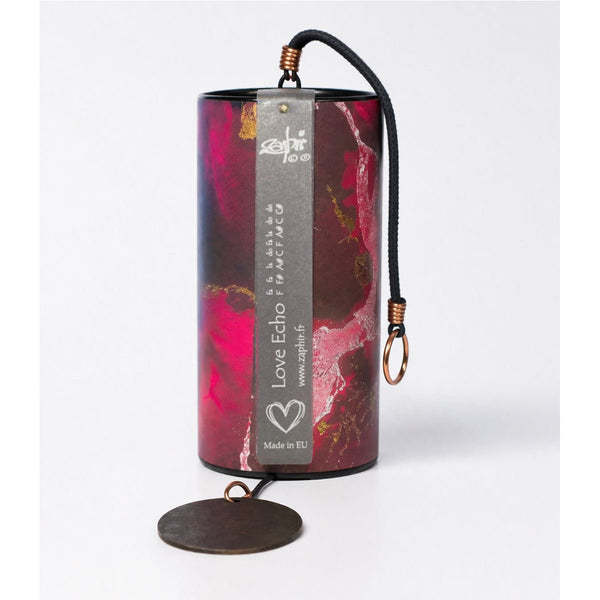 Zaphir Love Echo Wind Chime - Love & Peace | Meditation & Sound Healing | Handcrafted in France, glamorous fuchsia color