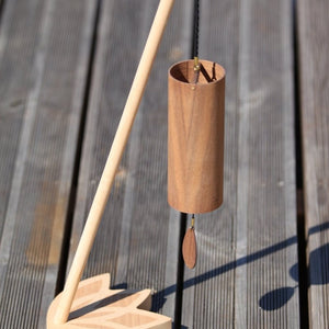 Koshi Earth Symphony Chime + Lotus Flower Stand. Made in France - wind chime set with stand