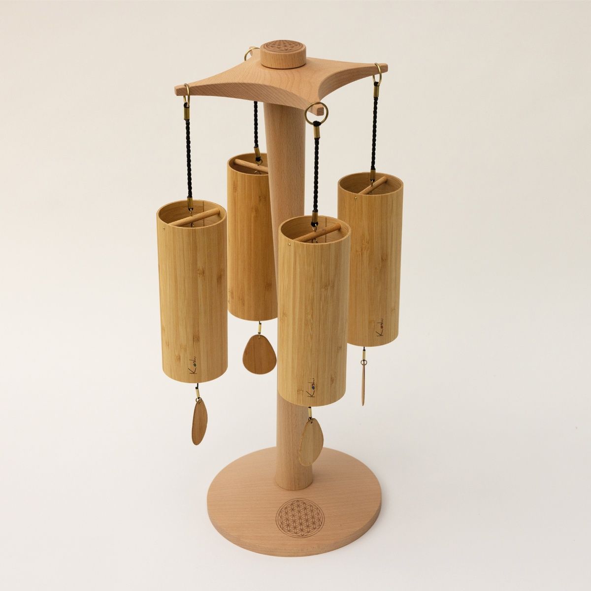 gaiachimes koshi wind chime stand flower of life